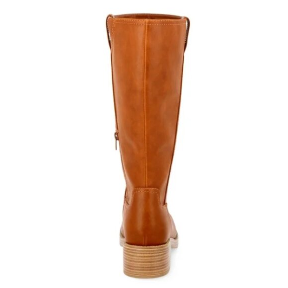 No Boundaries Women's Tall Riding Boot Chestnut, Size 7.5 Wide Width - Picture 3 of 5